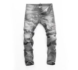 RIPPED KNEE WASH SEXY JEANS Classic Fashion Man Trousers Hip Hop Rock Moto Mens Casual Designer Pants Distressed Skinny 99996989621633