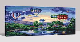 DIY Painting By Numbers Air Balloon River Picture Numbers Handpainted Oil Paintings Unique Gift For Home Decors1241357