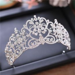 Silver Rhinestone Wedding Crowns Princess Queen Wedding Tiaras Royal Bridal Crowns Wedding Headband Bridal Hair Accessories Rose G311h