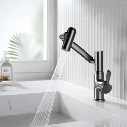 Bathroom Sink Faucets Single-Hole Rotatable Faucet With Temperature Display Pulling Lifting Stream Sprayer Cold Water Mixer Tap For