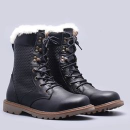 Boots Natural Wool Winter Handmade Warmest Men Shoes Genuine Leather Snow 231130