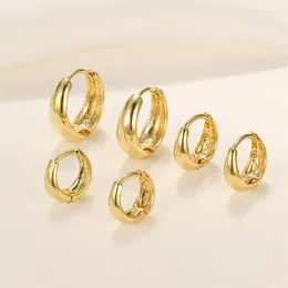 Hoop Earrings 3 Pairs/set Punk Geometric Big Small For Women Men Gold Color Circle Huggie Korean Style Jewelry E974