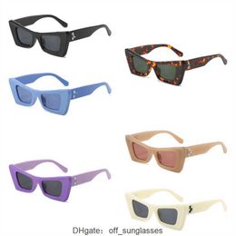 Sunglasses Fashion Rectangle Off Fotch Hole Design Wome Men Trending Products Green Pink Blue Retro Small GVC4