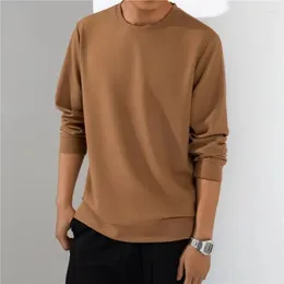 Men's T Shirts DIHOPE Autumn Winter Harajuku Waffle Shirt Men Oversized Casual T-Shirts Long Sleeve Man O Neck Fashion Top Tees