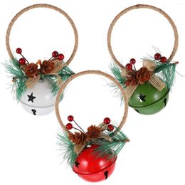 Party Supplies 3 Pcs Bell Ornaments Decor Decorative Pendant Christmas Xmas Tree Hanging Bells Iron