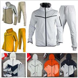 Men's tracksuit Sets Skinny Tracksuit Breathable Long Sleeve Top cardigan hooded zipper Trousers men Thick Coats Bottoms Joggers Jumper Z6