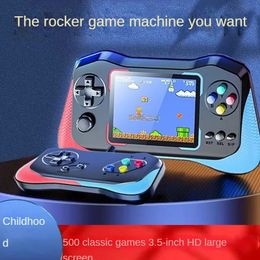 Portable Game Players Rocker Handheld Machine 500 Games Classic Nostalgic Large Screen Children Double Charging 231130