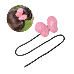 Hair Accessories Women Elegant Chiffon Flower Bun Maker Hairstyle Making Long Tool Sweet Braid Rope Hairbands Korean