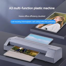 Laminating Machines A3 Multifunctional Laminator GL800 Home Office Plasticiser Cold with Cutter NTC Precise Temperature Control 231130