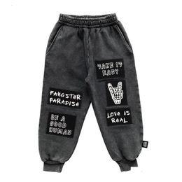 Clothing Sets Autumn/Winter Lmh Childrens Boys/Girls Fleece Hoodie Sweatpants Little Man Happy 230830 Drop Delivery Baby Kids Maternit Dhd70