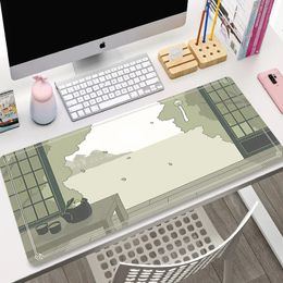 Mouse Pads Wrist Rests Large Anime Pink Mousepad Gamer Cute Kawaii XXL Gaming Pad Rubber Otaku Locking Edge Big Fashion Laptop Notebook Desk Mat 231130