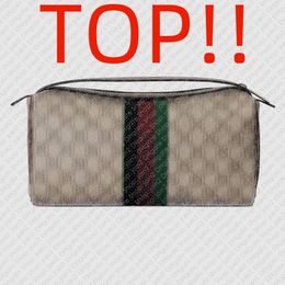 Cosmetic Bags TOP. 759689 TOILETRY CASE WITH WEB // Lady Designer Pouch Handbag Purse Hobo Satchel Clutch Evening Baguette Bucket Tote Bag Pochette Accessoires