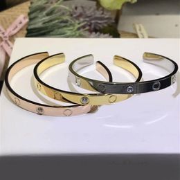 Open Bangle Women Stainless Steel Screwdriver Couple Gold Bracelet Fashion Jewelry Valentine Day Gifts for Girlfriend Accessories 2512