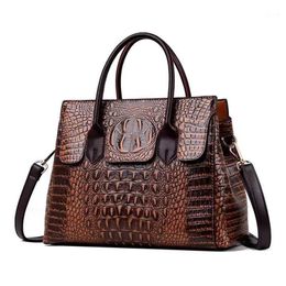 New Vintage Alligator Genuine Leather Ladies Handbags Women Bags Woman Shoulder Bag Female Bolsas Feminina1278b