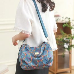 Evening Bags Luxury Designer Handbag Nylon Ladies Bag Trend Single Shoulder Printing Buckle Messenger Small Square 2023