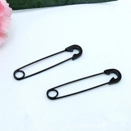 Gothic Safety Pin Long Stud Earrings Ear Threader Fashion Piercing Jewellery Fake For Women Men295L