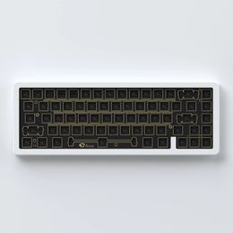 "Upgrade Your Typing Experience with Akko SPR 67 DIY Mechanical Keyboard Kit - Customizable Aluminium Build, Spring Mount Structure, FR-4/POM Plate, Poron Cotton