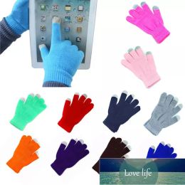 Fashion Men Women Touch Screen Gloves Winter Warm Mittens Female Winter Full Finger Stretch Comfortable Breathable Warm Glove DH776 T03