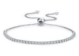 Featured Brand DEALS 925 Sterling Silver Sparkling Strand Bracelet Women Link Tennis Bracelet Silver Jewelry5637429