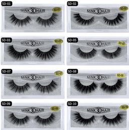 3D Mink Eyelashes Messy Eye Lash Synthetic Fiber Extension Sexy Full Strip Lashes Dramatic Long Fluffy Eyelashes 20 Styles8698208