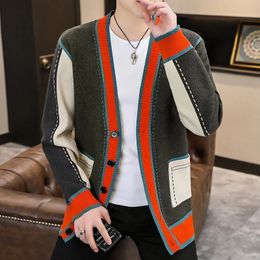 Men's Sweaters 2023 Top Grade Autum Winter Brand Fashion Knitted Men Cardigan Sweater Black Korean Casual Coats Jacket Mens Clothing 231130