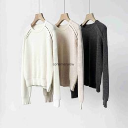 Women's Sweaters cashmere O-ne long sleeve loose beading white beige gray Women 2023 autumn pullovers sweater ZGF3ephemeralew