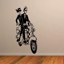 Wall Stickers 2 SIZES LARGE STICKER SKA SCOOTER MURAL ART DECAL TRANSFER PAPER DIY HOME DECORATION