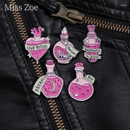 Brooches Magical Potion Love Enamel Pin Dream Wizard Moon Crystal Flasks Bottel Brooch Laple Backpack Badge Jackets Jewellery For Friends