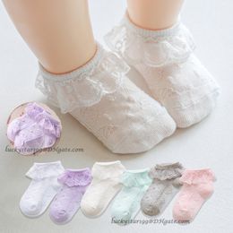 Newborn Baby Lace Princess Socks 0-12 Years Girls Cotton Short Socks Kids Mesh Designer Spring and Summer Sock