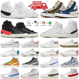 Blazers Mid 77 Vintage Athletic Casual Shoes Blazer Low First Use Blue Green White Alpha Orange Sail Gum Arctic Punch Pack Mens Womens Trainers Running Sneakers