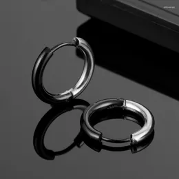 Hoop Earrings Circle Stainless Steel Two-Color Punk Splicing Earring For Women Men Jewellery Statement