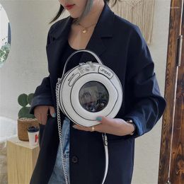 Evening Bags Washing Machine Shape Women Shoulder Bag Round Female Handbag Small Crossbody For Women2023 PU Leather #50