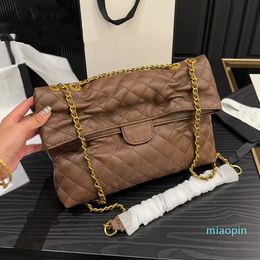 Pleated Letter Famous Chain Double Designer Crossbody Bag French Brand Luxury Genuine Leather Women Vintage Shoulder Handbag High Quality Lady