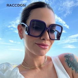 Sunglasses Fashion Gradient Oversized Women Unique Designed Frame Sun Glasses Vintage Trend Casual High Quality Chic Street Wear 231130