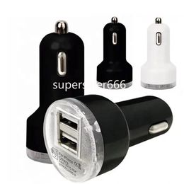 Dual USB Ports 2.1A Car Charger Auto Power Adapters For iphone 7 8 x 11 12 13 14 15 samsung Lg Android phone mp3 s1