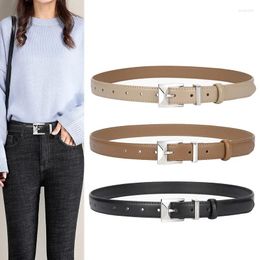 Belts Women Belt Genuine Leather Ladies Thin For High Quality Female Jeans Strap Fashion