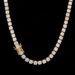 Qianjian Classic Design Jewelry Mossinate Diamond VVS Sterling Sier Tennis Chain Necklace