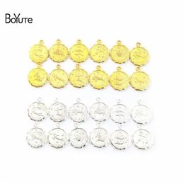 BoYuTe 12 Pieces Set 10 Sets Lot Metal Brass Mix 12MM Zodiac Charms for Jewelry Making DIY Hand Made Jewelry Accessories Parts274E