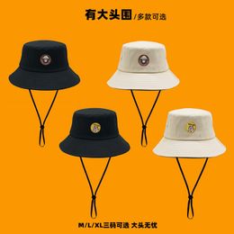 Big Head Man Large Size Sun Hat Women Blank Fisherman Hat Pure Cotton Panama Cap Plus Size Bucket Hat 5760cm 6063cm Gift Strap 220527