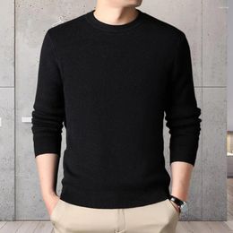 Men's Sweaters Men Sweater Lightweight Round Neck Knitted For Fall/winter Soft Warm Slim Fit Business Casual Wear