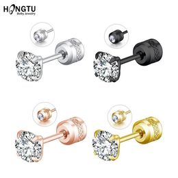 1 Pair Steel Ear Piercing Studs Tragus Cartilage Earring Cubic Zirconia Stud Earrings 20G Stainless Steel Studs271l