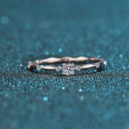 925 Silver Diamond Test Passed 0 1 Carat 3mm E Colour Moissanite Ring Perfect Cut Sparkling Mini Lab Grown Diamond Rings for Girl C257m