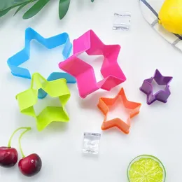 Baking Tools 5PCS Cookie Cutters Moulds Plastic Cute Flower Heart Star Shape Biscuit Mold DIY Fondant Pastry Decorating Kitchen