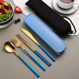 Flatware Sets Mobuta Cutlery Set Spoon Fork Knives Stainless Steel Chopsticks Coffee Mirror Tableware