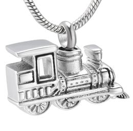 IJD10001 Stainless Steel Train Cremation Urn Pendant Necklace For Women Men Memory Keepsake Cremation Jewellery Hold Ashes9971736
