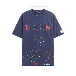 Lanvins T-shirts Speckled Ink Style Galleries t Shirts Depts Co-branding Mens Women Designers Tshirts Cottons Tops Casual Luxurys S-2xl 8K5C