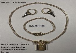 For Girl 2019 Lock CustomMade SetNecklace Bracelet Earrings StyleSNNBE8764953