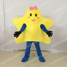 2024 Adult Size Star Mascot Costumes Halloween Cartoon Character Outfit Suit Xmas Outdoor Party Festival Dress Promotional Advertising Clothings