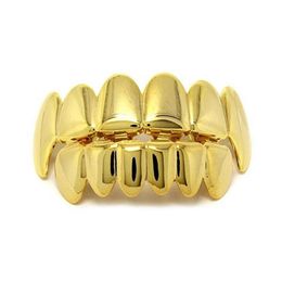 Hip Hop Personality Fangs Teeth Gold Silver Rose Gold Teeth Grillz Gold False Teeth Sets Vampire Grills For women&men Dental Grill245B