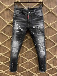 Jeans da donna traforati incorporati lavaggio elastico piedi piccoli attillati neri 379 Jeans grigi pantaloni da uomo e da donna Taglia44--54zln231201